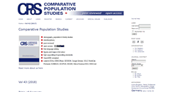 Desktop Screenshot of comparativepopulationstudies.de