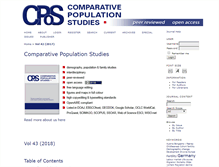 Tablet Screenshot of comparativepopulationstudies.de